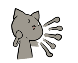 Black cat animatin sticker #12935936