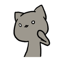 Black cat animatin sticker #12935937