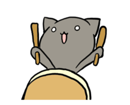 Black cat animatin sticker #12935939