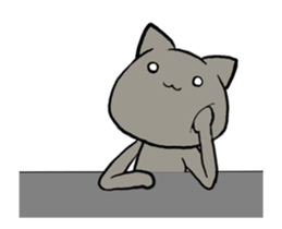 Black cat animatin sticker #12935940