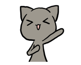 Black cat animatin sticker #12935941