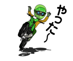 Lime green of the off-road motorcycle! 2 sticker #12936071