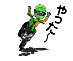 Lime green of the off-road motorcycle! 2 sticker #12936071