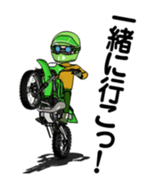Lime green of the off-road motorcycle! 2 sticker #12936073