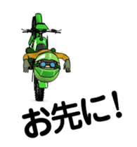 Lime green of the off-road motorcycle! 2 sticker #12936075