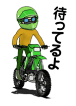 Lime green of the off-road motorcycle! 2 sticker #12936077