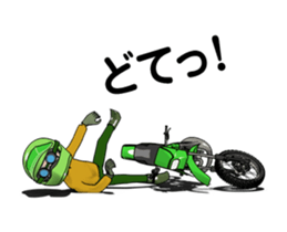 Lime green of the off-road motorcycle! 2 sticker #12936078