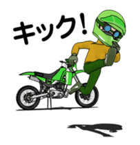 Lime green of the off-road motorcycle! 2 sticker #12936083