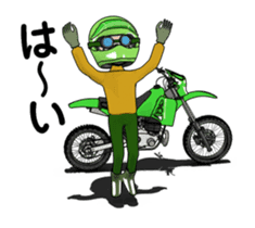Lime green of the off-road motorcycle! 2 sticker #12936084