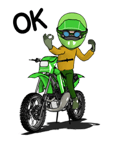 Lime green of the off-road motorcycle! 2 sticker #12936088