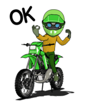 Lime green of the off-road motorcycle! 2 sticker #12936088