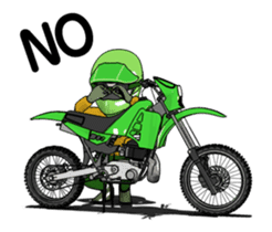 Lime green of the off-road motorcycle! 2 sticker #12936089