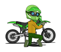 Lime green of the off-road motorcycle! 2 sticker #12936090