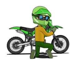 Lime green of the off-road motorcycle! 2 sticker #12936090