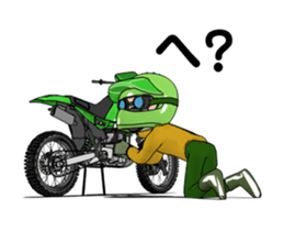 Lime green of the off-road motorcycle! 2 sticker #12936091