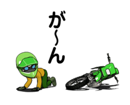 Lime green of the off-road motorcycle! 2 sticker #12936092