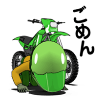 Lime green of the off-road motorcycle! 2 sticker #12936093