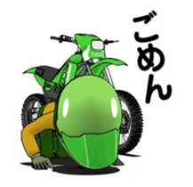 Lime green of the off-road motorcycle! 2 sticker #12936093