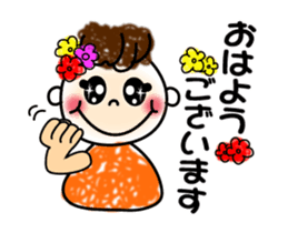 The cute smile sign language which moves sticker #12936174