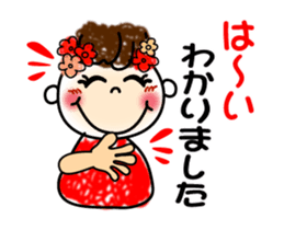 The cute smile sign language which moves sticker #12936182
