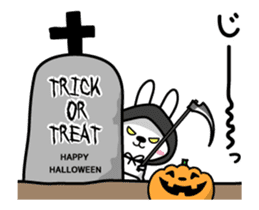 Cat and bear and rabbit of Halloween sticker #12936279