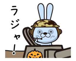 Cat and bear and rabbit of Halloween sticker #12936292