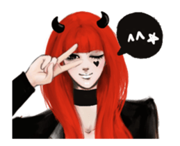 REA (Red devil girl) animation no.2 sticker #12937030