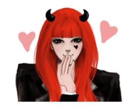 REA (Red devil girl) animation no.2 sticker #12937031