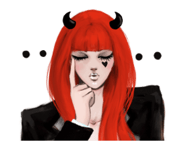 REA (Red devil girl) animation no.2 sticker #12937033