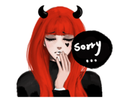 REA (Red devil girl) animation no.2 sticker #12937036