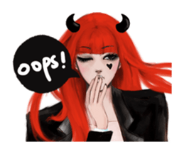 REA (Red devil girl) animation no.2 sticker #12937041