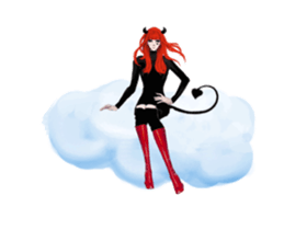 REA (Red devil girl) animation no.2 sticker #12937043
