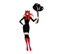 REA (Red devil girl) animation no.2 sticker #12937045