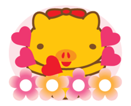 gold pig04 moving sticker #12937278