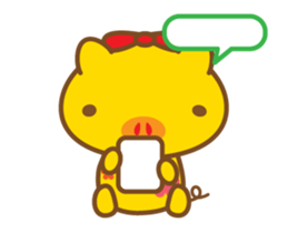 gold pig04 moving sticker #12937288