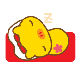 gold pig04 moving sticker #12937292