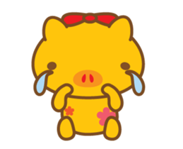 gold pig04 moving sticker #12937299