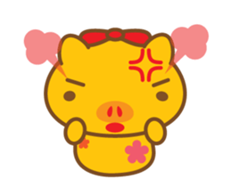 gold pig04 moving sticker #12937300