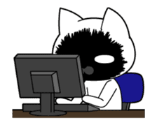 Out of the cat is always a straight face sticker #12937505