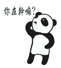 Panda preparing for an exam sticker #12938833