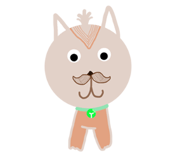 The dog has a mustache sticker #12942406