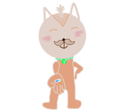 The dog has a mustache sticker #12942429