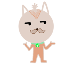 The dog has a mustache sticker #12942434