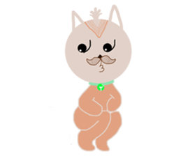 The dog has a mustache sticker #12942439