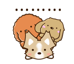 Three dogs Sticker sticker #12942685