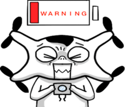 A white and control sticker #12943020