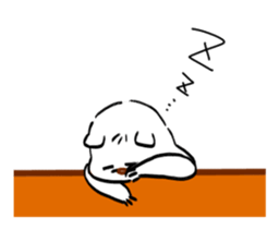 Gentle eyes of the polar bear sticker #12943149