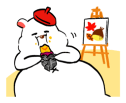 Gentle eyes of the polar bear sticker #12943164