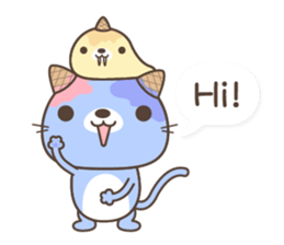 Ice cream Cat & Sea lion sticker #12943406