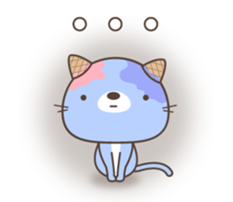 Ice cream Cat & Sea lion sticker #12943443